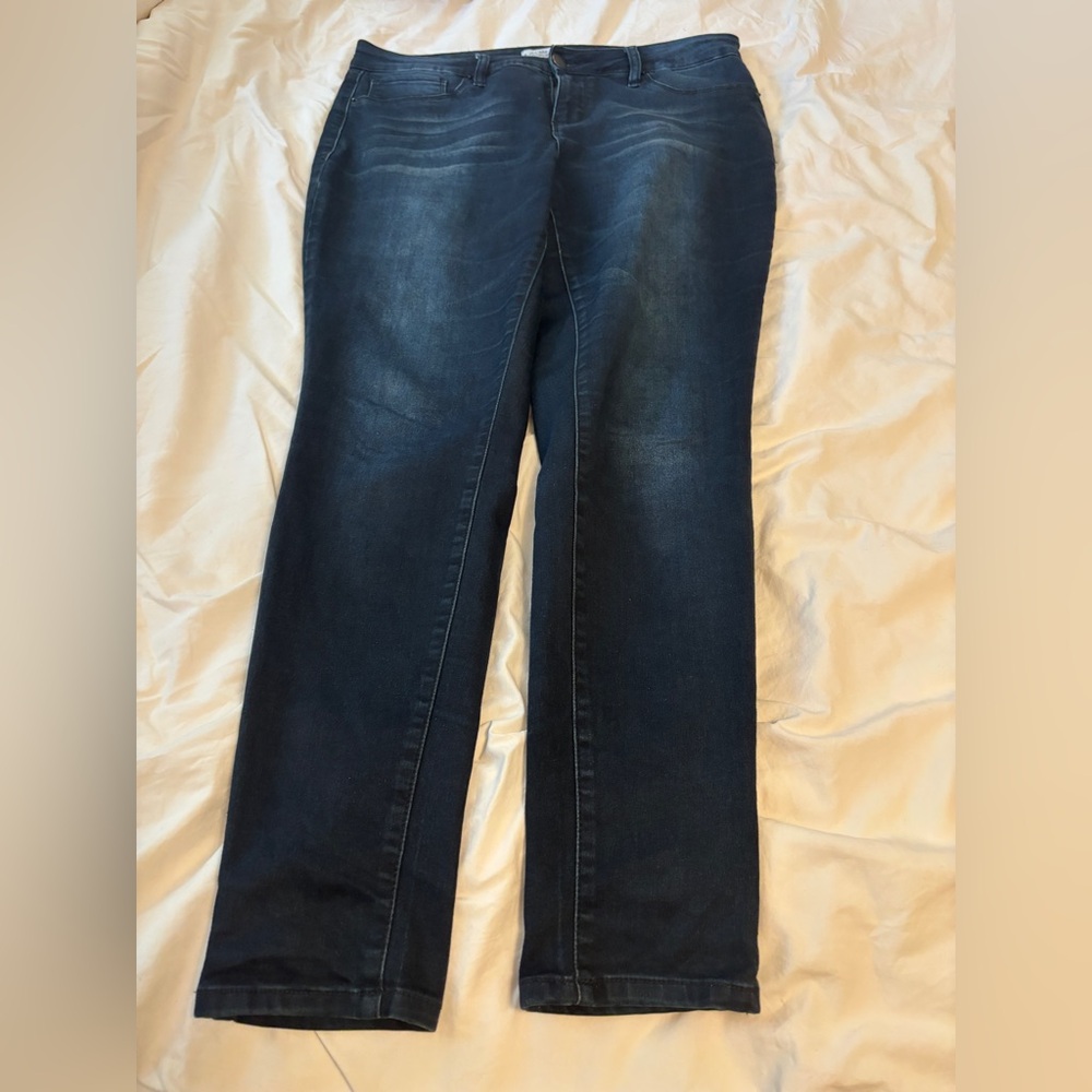 Royalty For Me Dark Blue Straight Leg Jeans